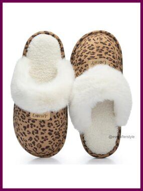 Faux Suede Memory Foam Slippers Fuzzy Plush Lined House Shoes